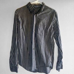 Vintage Obedient Sons Silk Button Down Casual Shirt